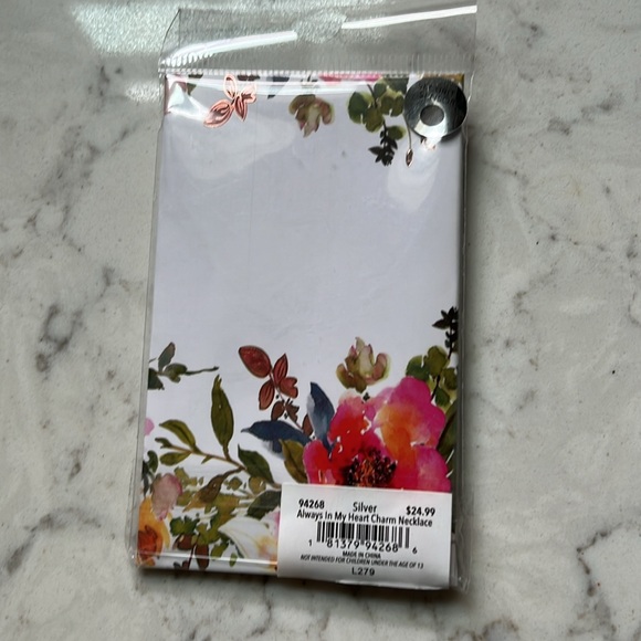 Necklace NWT 925 Silver Dipped - ALWAYS IN MY HEART - Picture 6 of 7